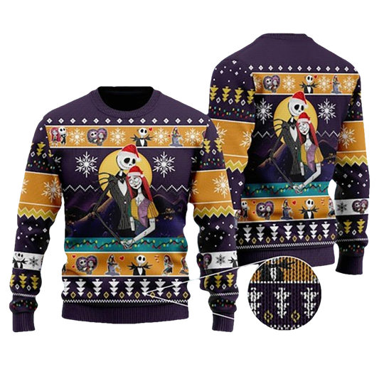 Horror Movie Nightmare Before Ugly Christmas Sweater - Moonbestprint
