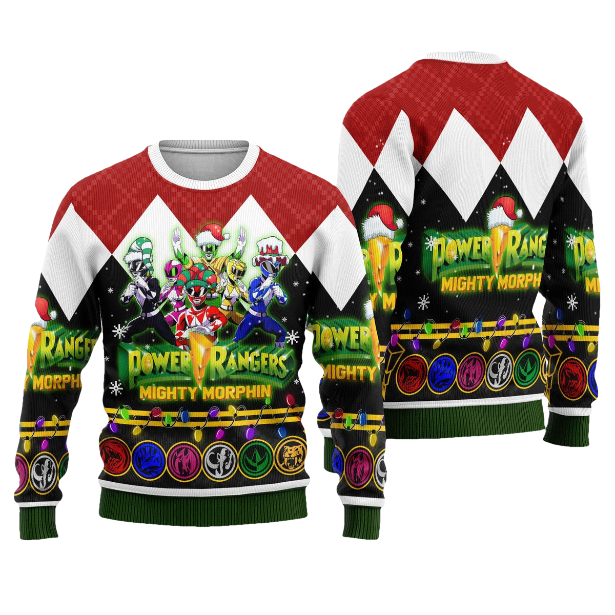 HoHoHo Power Rangers Ugly Christmas Sweater - Moonbestprint