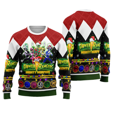 HoHoHo Power Rangers Ugly Christmas Sweater - Moonbestprint