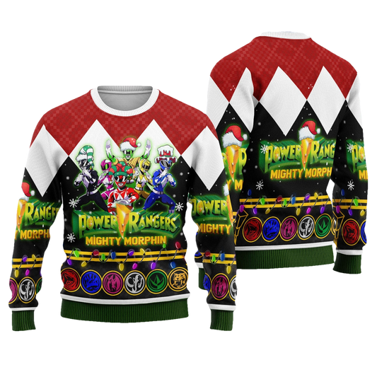 HoHoHo Power Rangers Ugly Christmas Sweater - Moonbestprint