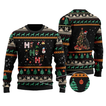 Ho Ho Ho Doberman Ugly Christmas Sweater - Moonbestprint