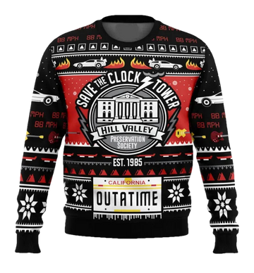 Hill Valley Back To The Future Ugly Christmas Sweater - Moonbestprint