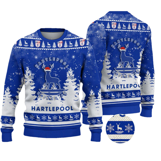Hartlepool United Ugly Christmas Sweater - Moonbestprint