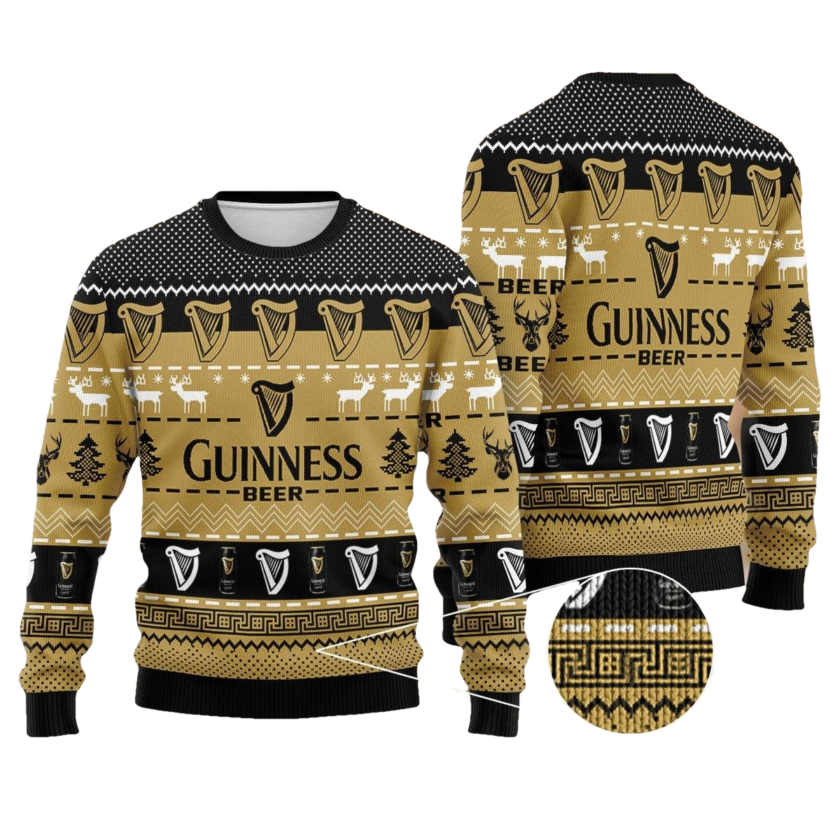 Guinness Beer Drinking Christmas Ugly Sweater - Moonbestprint