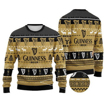 Guinness Beer Drinking Christmas Ugly Sweater - Moonbestprint