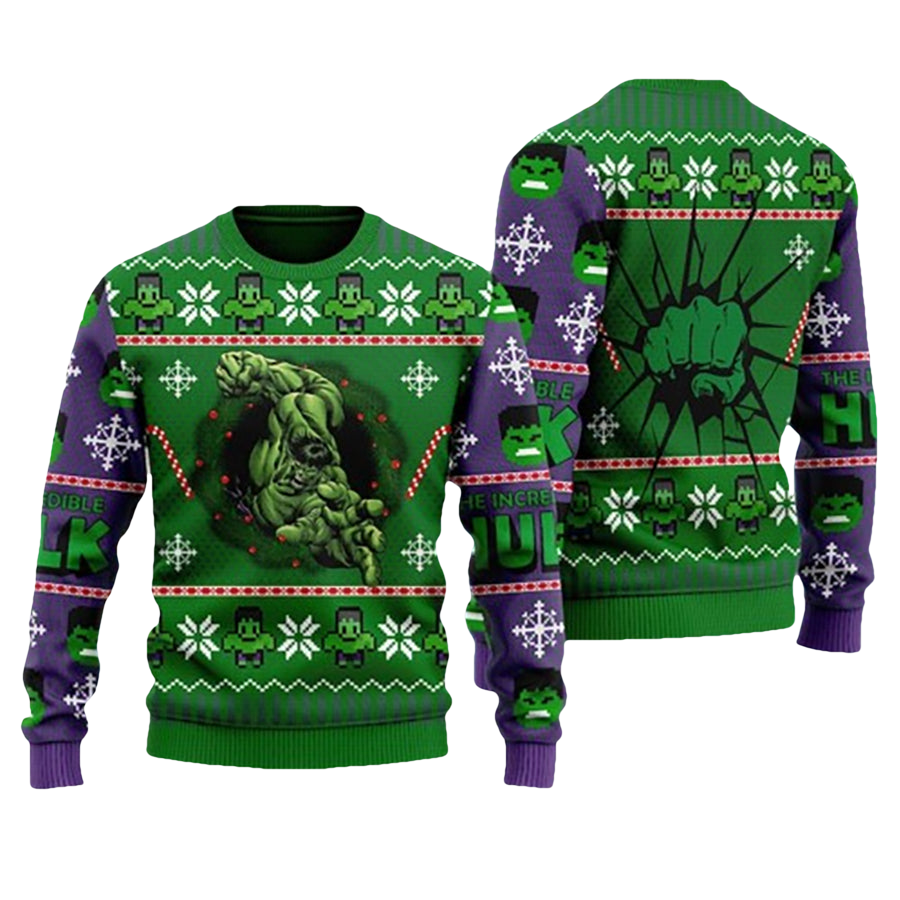 Green Hulk Ugly Christmas Sweater - Moonbestprint