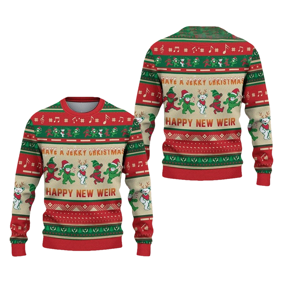 Grateful Dead Have A Jerry Christmas Ugly Christmas Sweater - Moonbestprint