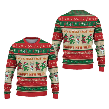 Grateful Dead Have A Jerry Christmas Ugly Christmas Sweater - Moonbestprint