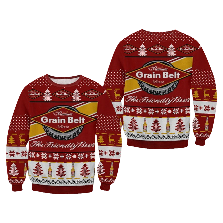 Grain Belt Beer Ugly Christmas Sweater - Moonbestprint