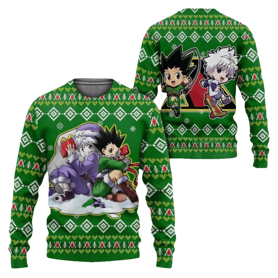 Gon Killua Hunter x Hunter Ugly Xmas Sweater - Moonbestprint