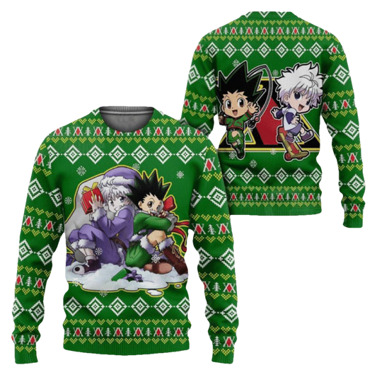 Gon Killua Hunter x Hunter Ugly Xmas Sweater - Moonbestprint