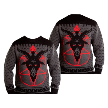 Goat Head Pentagram Satanic Ugly Christmas Sweater - Moonbestprint