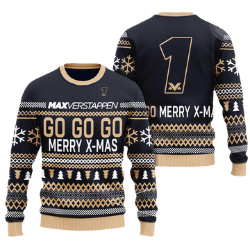 Go Go Go Max Verstappen Ugly Christmas Sweater - Moonbestprint