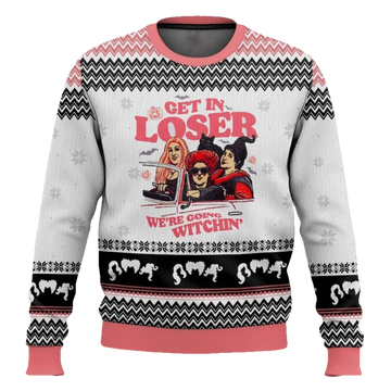 Get In Loser Hocus Pocus Ugly Christmas Sweater - Moonbestprint