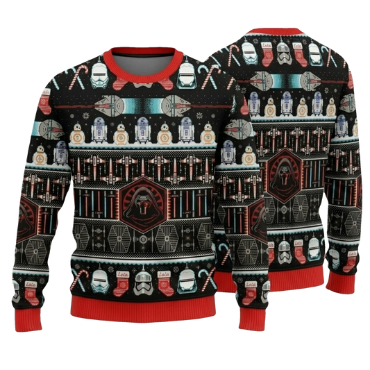Galactic Sci-Fi Heroes Star Wars Ugly Christmas Sweater - Moonbestprint