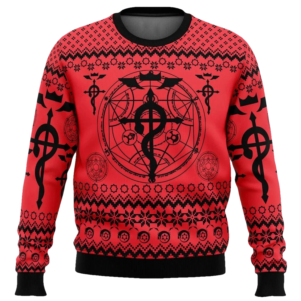 Fullmetal Alchemist Brotherhood Ugly Christmas Sweater - Moonbestprint