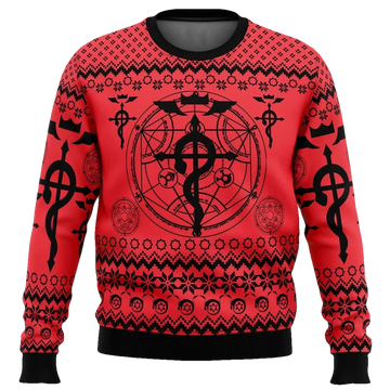 Fullmetal Alchemist Brotherhood Ugly Christmas Sweater - Moonbestprint