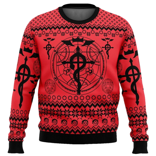 Fullmetal Alchemist Brotherhood Ugly Christmas Sweater - Moonbestprint