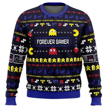 Forever Gamer Pac Man Ugly Christmas Sweater - Moonbestprint
