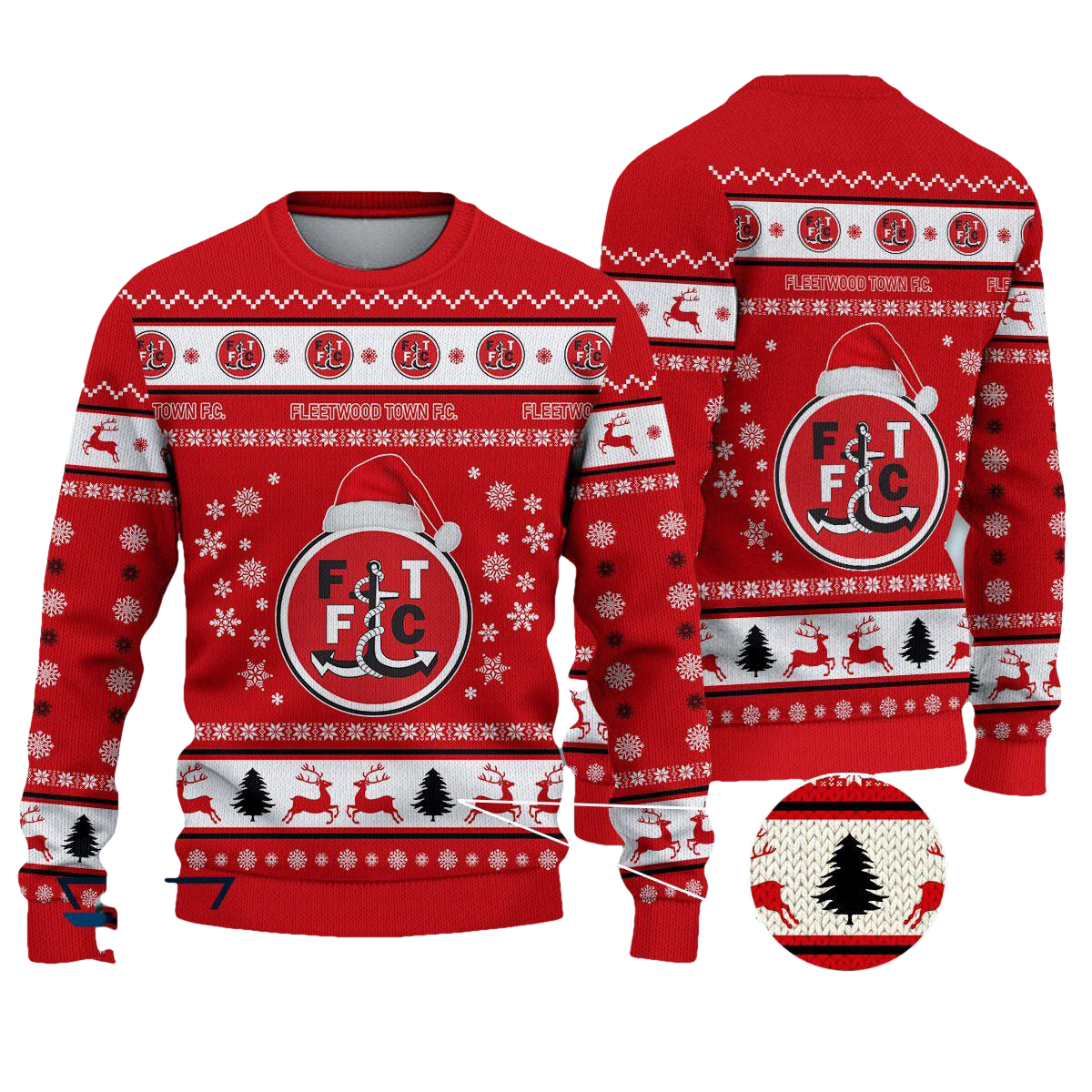 Fleetwood Town Christmas Ugly Sweater - Moonbestprint