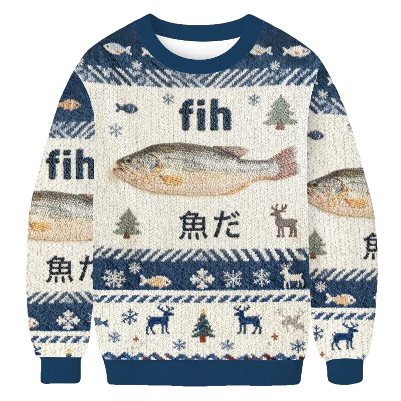Fish Meme Fih Christmas Ugly Sweater - Moonbestprint
