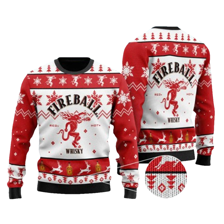 Fireball Ugly Christmas Sweater - Moonbestprint