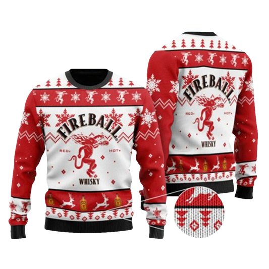 Fireball Ugly Christmas Sweater - Moonbestprint
