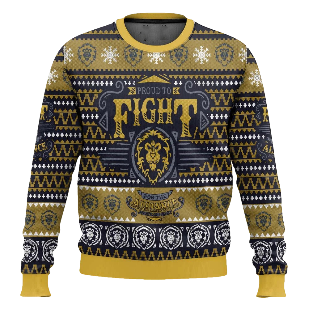 Fight World Of Warcraft Ugly Christmas Sweater - Moonbestprint