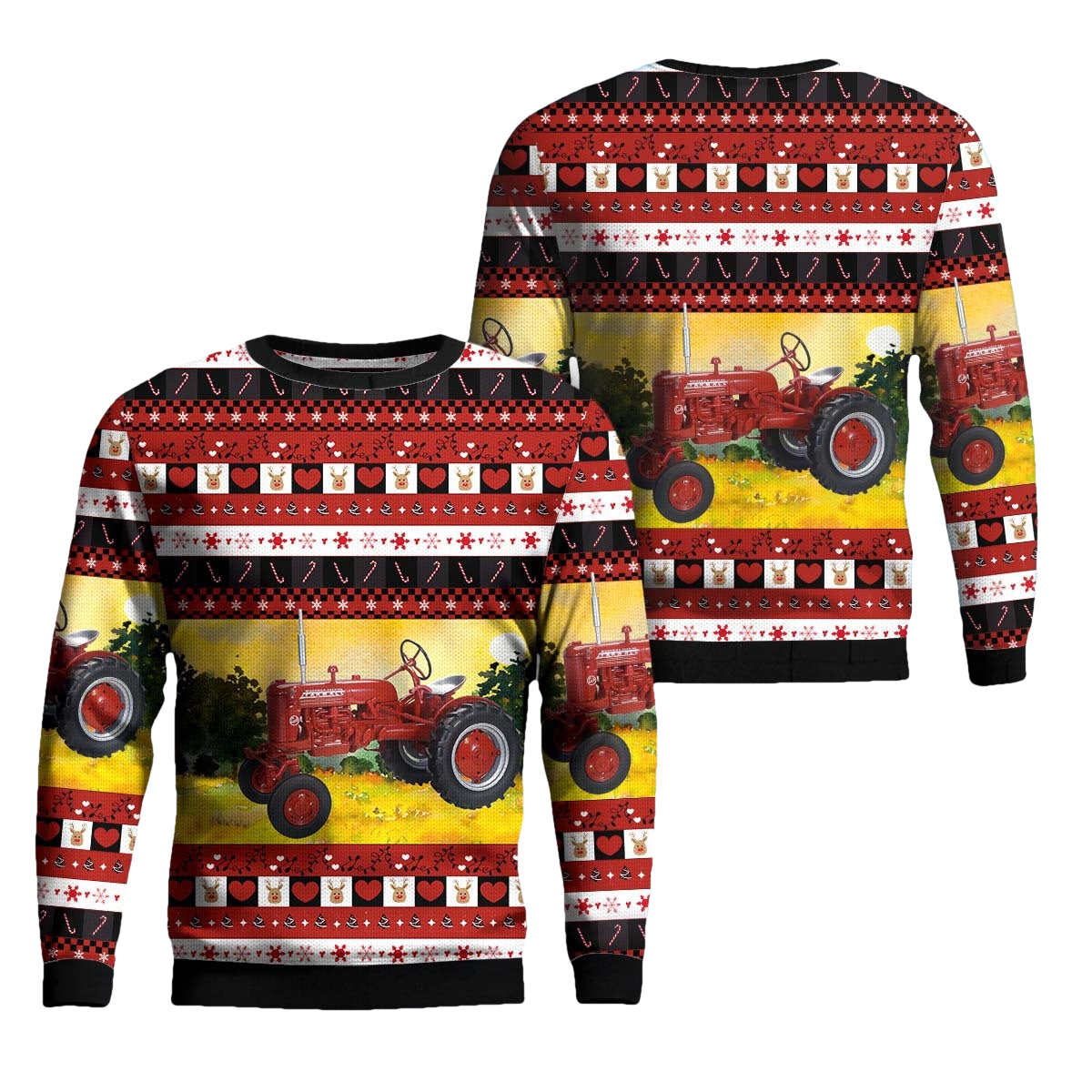 Farmall Cub IH Tractor Christmas Ugly Sweater - Moonbestprint