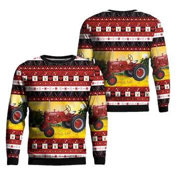 Farmall Cub IH Tractor Christmas Ugly Sweater - Moonbestprint
