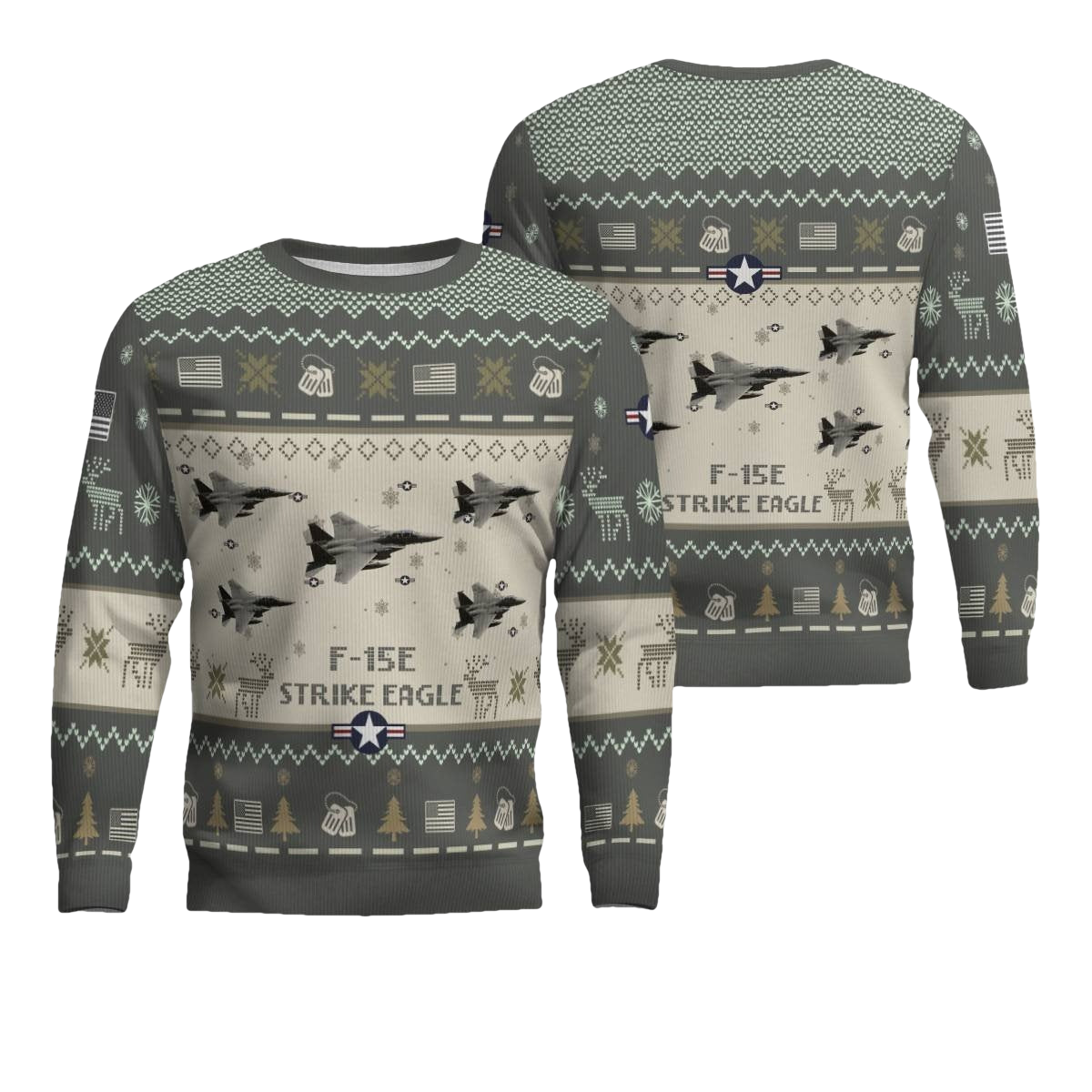 F-15E Strike Eagle Aircraft Ugly Sweater - Moonbestprint