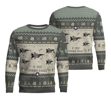 F-15E Strike Eagle Aircraft Ugly Sweater - Moonbestprint