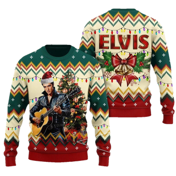 Elvis Presley Ugly Christmas Sweater - Moonbestprint