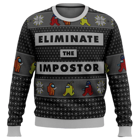 Eliminate The Impostor Among Us Ugly Christmas Sweater - Moonbestprint
