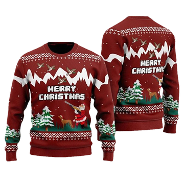 Duck Hunting Ugly Christmas Sweater - Moonbestprint