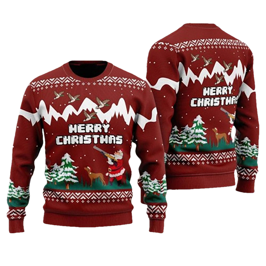 Duck Hunting Ugly Christmas Sweater - Moonbestprint