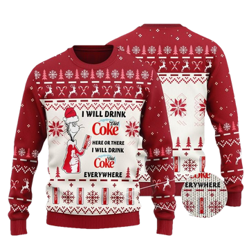 Drink Diet Coke Everywhere Ugly Christmas Sweater - Moonbestprint