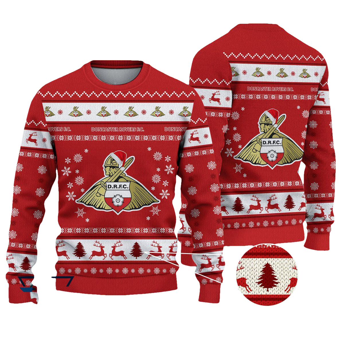 Doncaster Rovers Christmas Ugly Sweater - Moonbestprint