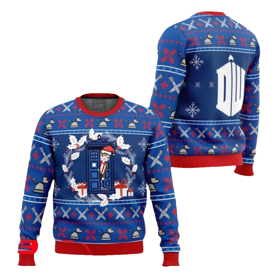 Doctor Who Tardis Ugly Christmas Sweater - Moonbestprint