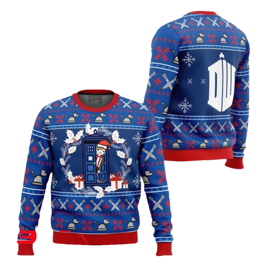 Doctor Who Tardis Ugly Christmas Sweater - Moonbestprint