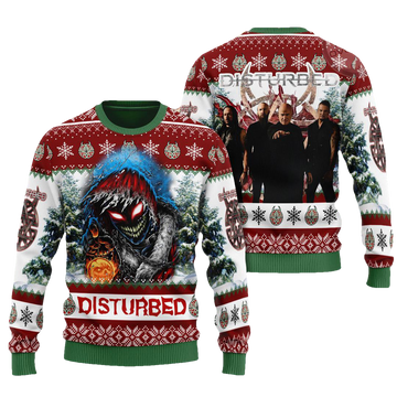 Disturbed Band Ugly Christmas Sweater - Moonbestprint