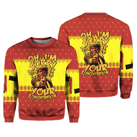 Did I Break Your Concentration Pulp Fiction Ugly Christmas Sweater - Moonbestprint