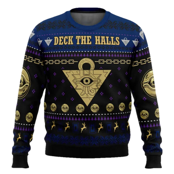 Deck The Halls Yugioh Ugly Christmas Sweater - Moonbestprint