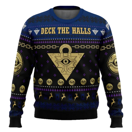 Deck The Halls Yugioh Ugly Christmas Sweater - Moonbestprint