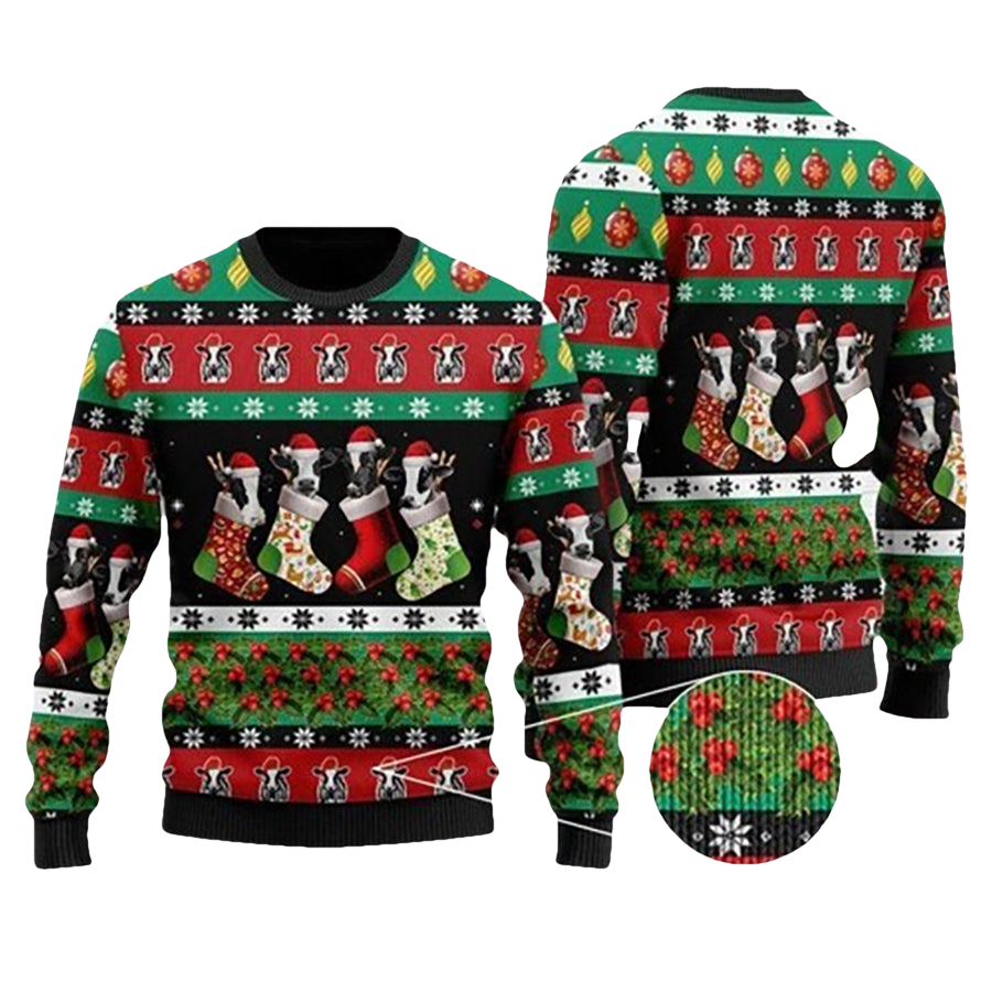 Dairy Cow Ugly Christmas Sweater - Moonbestprint