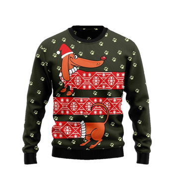Dachshund Dog Paws Ugly Christmas Sweater - Moonbestprint