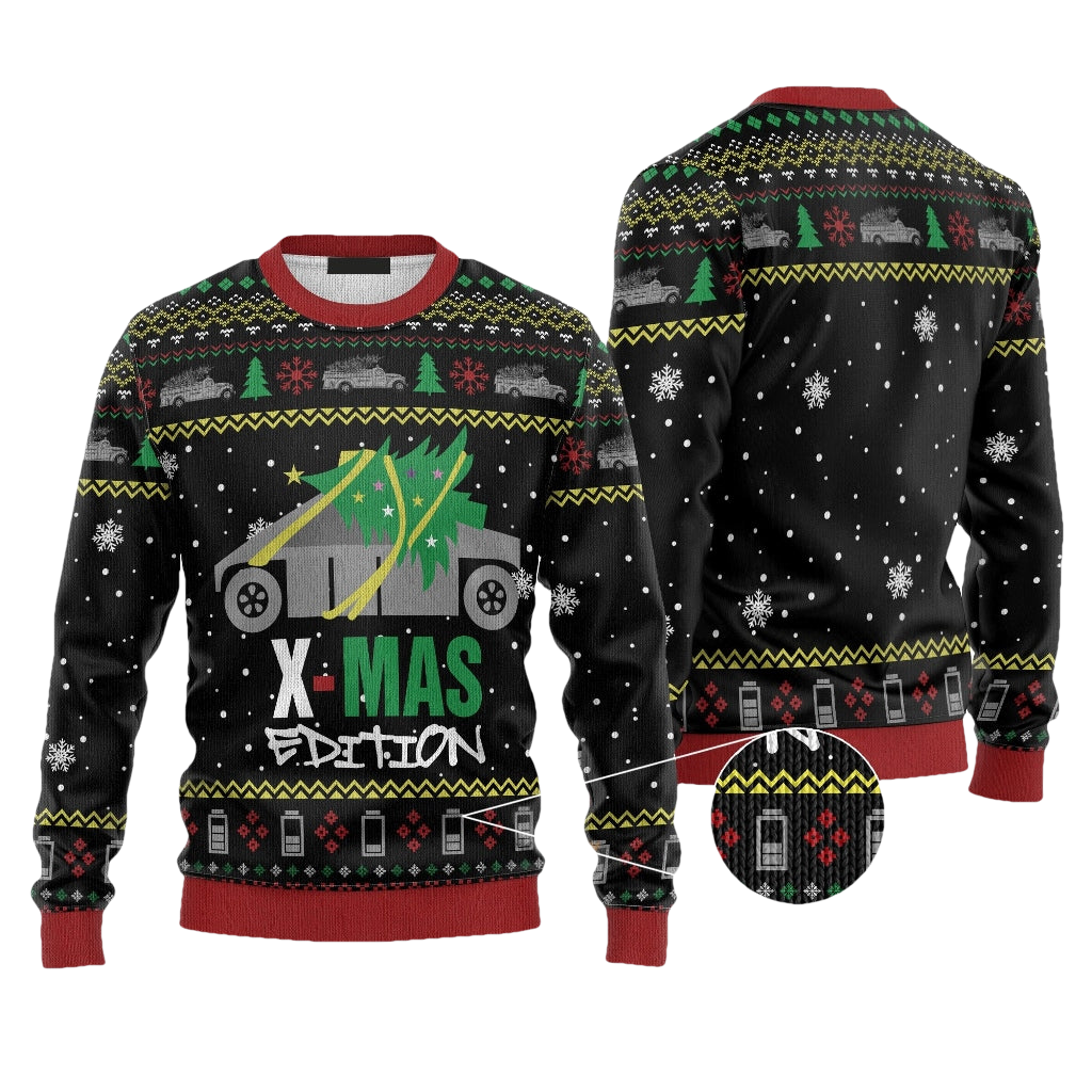 Cybertruck Edition Christmas Ugly Sweater - Moonbestprint