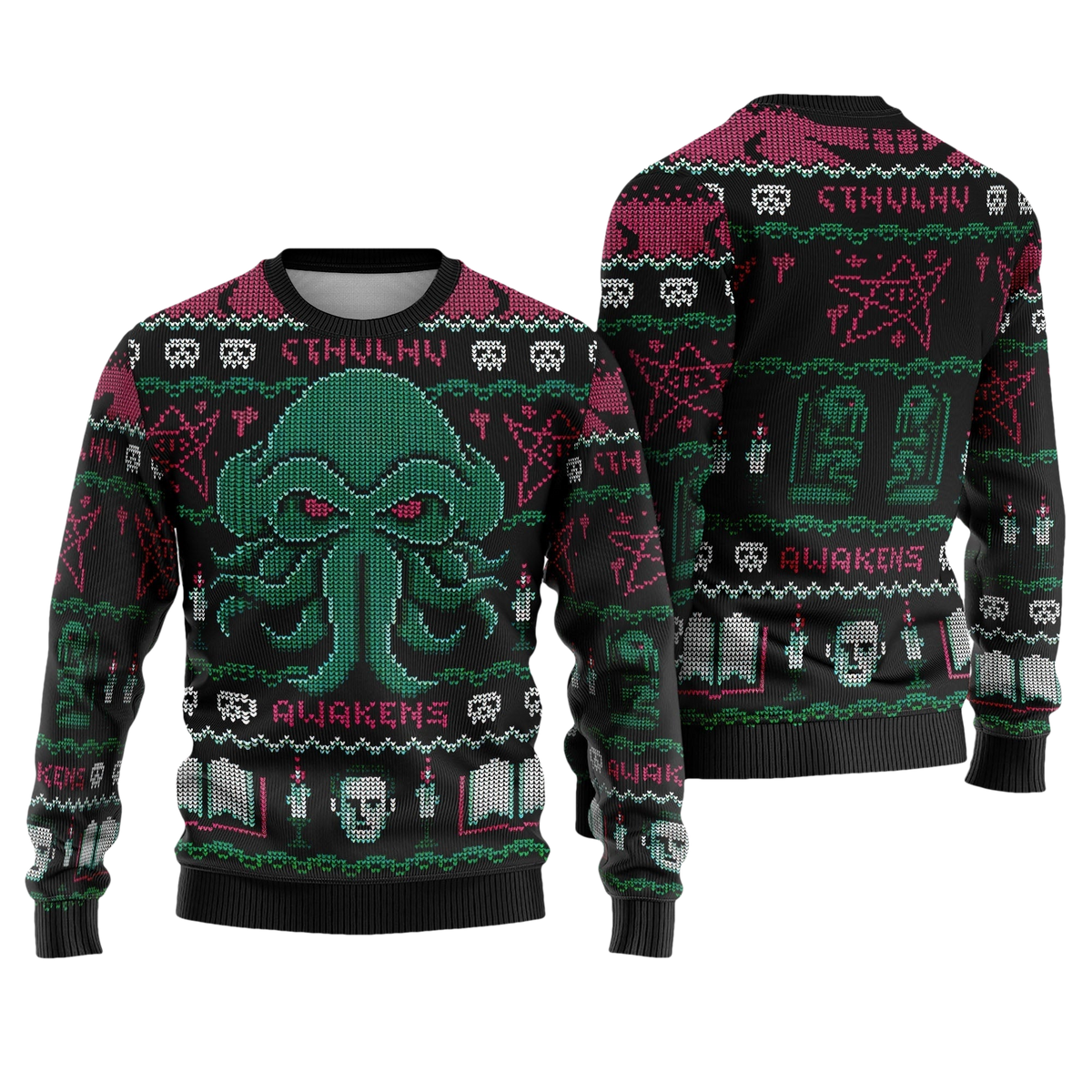 Cthulhu Awakens Ugly Christmas Sweater - Moonbestprint