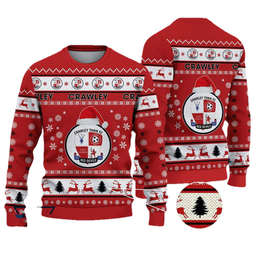 Crawley Town Football Ugly Christmas Sweater - Moonbestprint