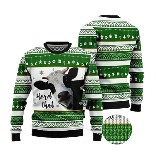 Cow Herd That Ugly Christmas Sweater - Moonbestprint